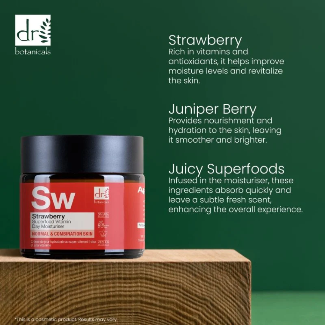 Dr Botanicals Strawberry Superfood Vitamin C Day Moisturiser